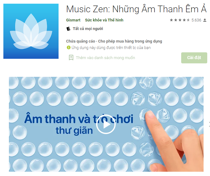 Ứng dụng Music Zen